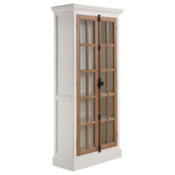 Alternative view of Tammi 2-door Wood Tall Cabinet Distressed White and Brown