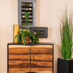 Zara 2-door 40-inch Wood Accent Storage Cabinet Black Walnut