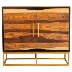 Alternative view of Zara 2-door 40-inch Wood Accent Storage Cabinet Black Walnut