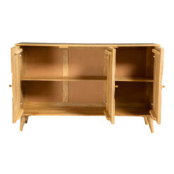 Alternative view of Alyssum 3-door Mango Wood Accent Cabinet Natural