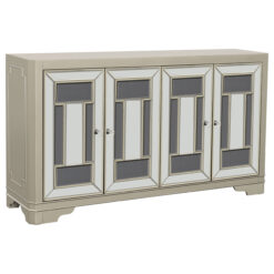 Alternative view of Toula 4-door Accent Cabinet Smoke and Champagne