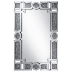 Alternative view of Jackie 32 x 47 Inch Acrylic Crystal Frame Wall Mirror Silver