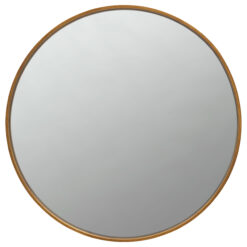 Alternative view of O'Malley 40 x 40 Inch Round Framed Wall Mirror Brass